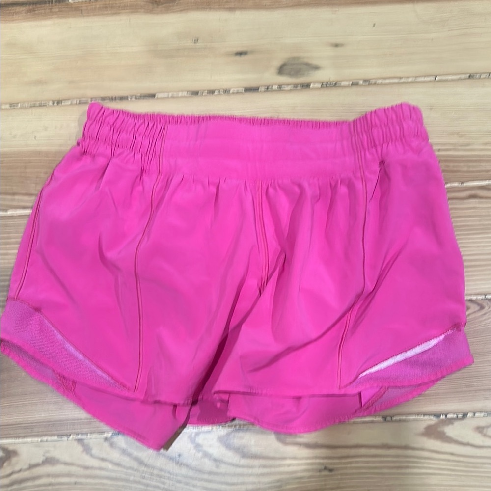 Lululemon Athletica Pink Athletic Shorts with Reflective Detail